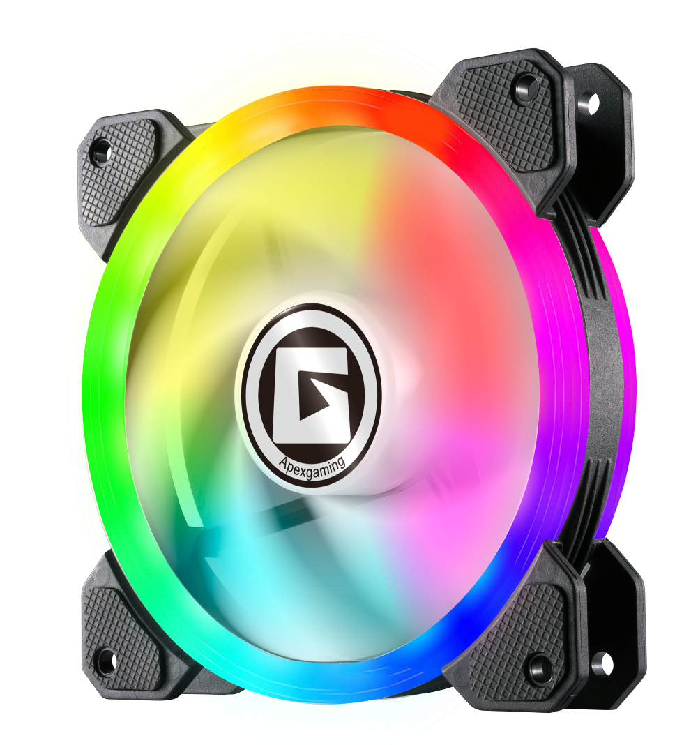 Mirage Rainbow RGB 120mm Fan 5V Addressable 3pin Header & 3pin M/B -  GameMax UK